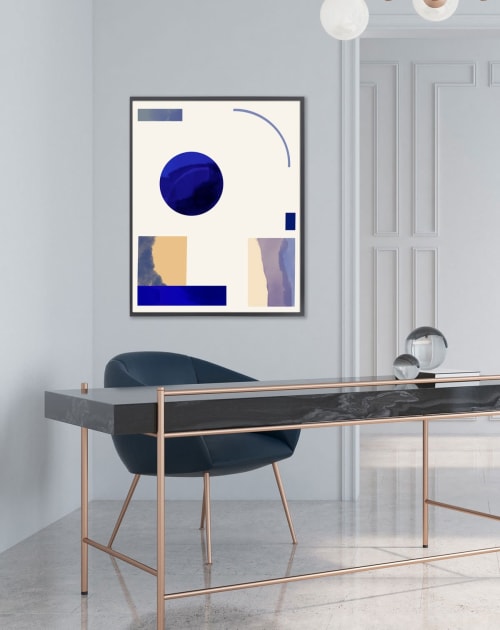 Abstract Minimal Watercolor Geometric Print, Scandi Art | Prints by Capricorn Press