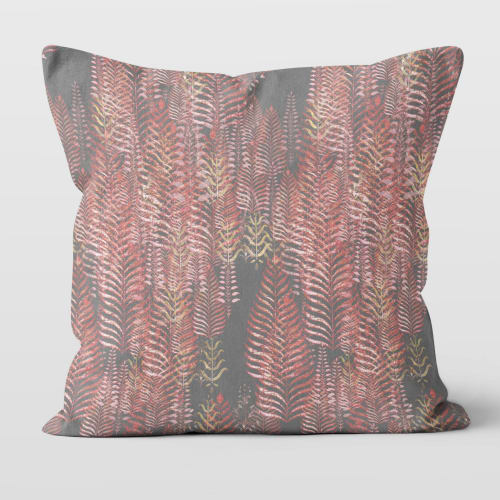 Woodland Cotton Linen Throw Pillow Cover | Pillows by Brandy Gibbs-Riley