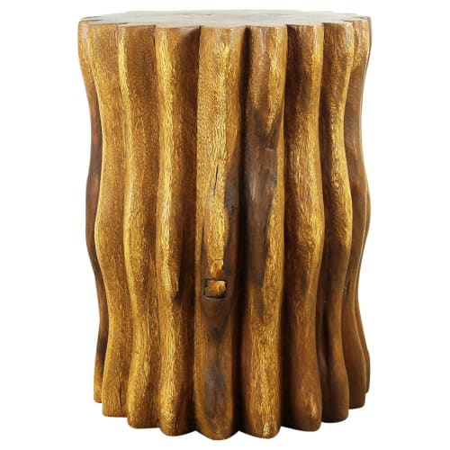 Haussmann® Wood Stump End Table Mangrove Root 15 in Dx 20 in | Tables by Haussmann®