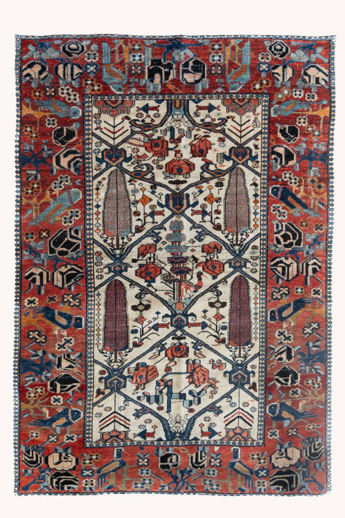 Vintage Bakhtiari Scatter Rug Fenix | Rugs by District Loom