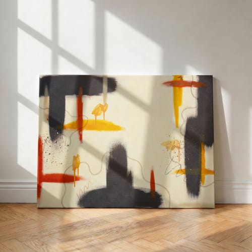 Silt | Warm Neutral Abstract Original Painting | Oil And Acrylic Painting in Paintings by Abby May