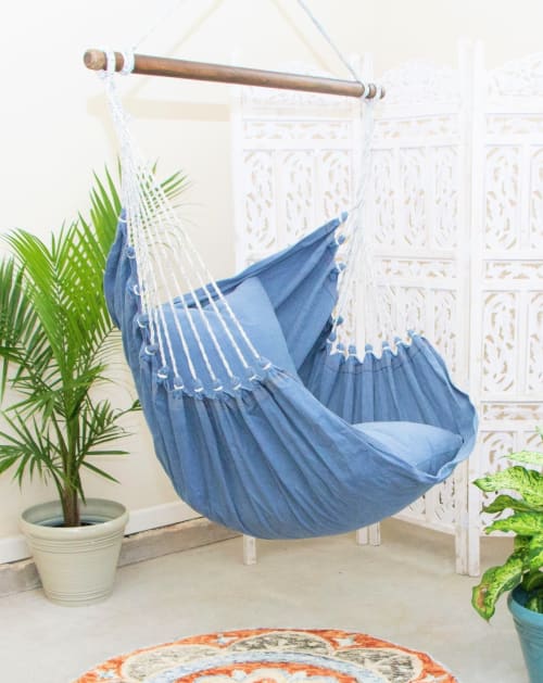Blue Jeans Denim Hammock Chair Swing | DENIM | Furniture by Limbo Imports Hammocks