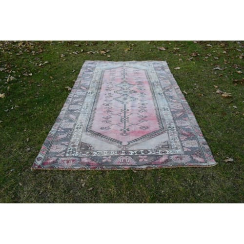 Vintage Turkish Tree of Life Pattern Soft Color Oushak Rug | Rugs by Vintage Pillows Store