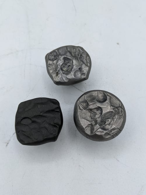 Wrought Iron Drawer Cabinet Knob "Moonscape" | Hardware by Element Hand Forged Hardware