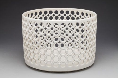 Cylindrical Lace Bowl | Decorative Bowl in Decorative Objects by Lynne Meade