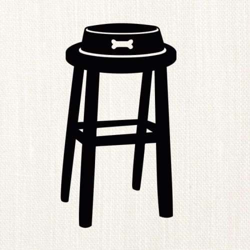 Friendly Dog and Friendly Stool | Decorative Objects by Kerry & Clyde, LLC ,  Jill Fulton, Artist and Owner