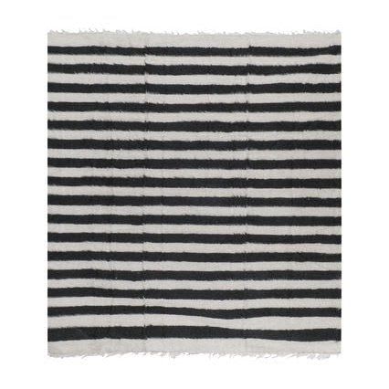 Square Turkish Striped Mohair Kilim Rug 7'4'' X 7'10'' | Rugs by Vintage Pillows Store