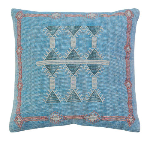 Olivine Blue Moroccan Throw Pillow | Pillows by Kevin Francis Design