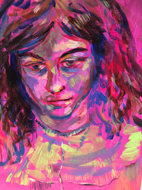 A study of Mimi | Oil And Acrylic Painting in Paintings by Eric Farache Artist
