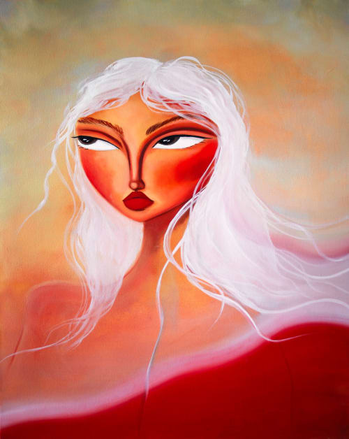 Let's Look For Shells - Diptych 48"x60" | Oil And Acrylic Painting in Paintings by Amy Straley
