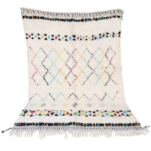 21 And Over Vintage Moroccan Rug 6'x8' (Wool) | Area Rug in Rugs by Coco Carpets