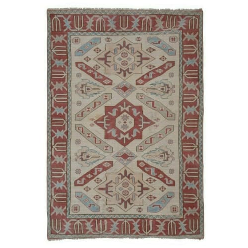 Turkish Oushak Rug With Mid-Century Modern Style in Soft | Rugs by Vintage Pillows Store