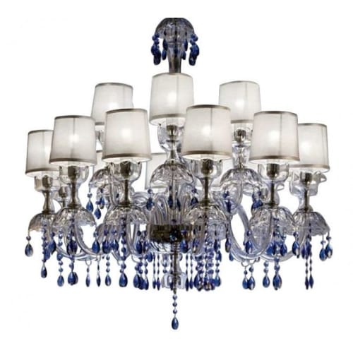 Alan Mizrahi IQ2098 Blue Swarovski | Chandeliers by Alan Mizrahi Lighting Design