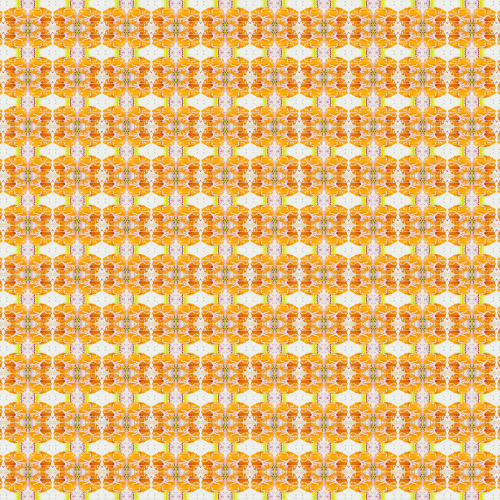 Papeete, Tangerine | Fabric in Linens & Bedding by Philomela Textiles & Wallpaper