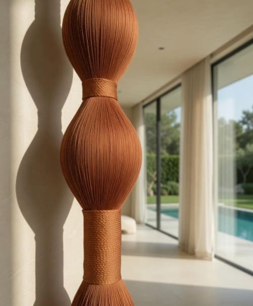 Handmade Decorative Tassel Wall Hanging Boho Home Decor Large Fiber Art Wooden Ring Minimalist Interior Accent | Macrame Wall Hanging in Wall Hangings by İnanç Yılmaz