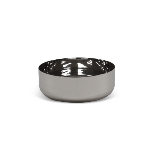 Modern Medium Bowl In Stainless Steel | Dinnerware by Tina Frey