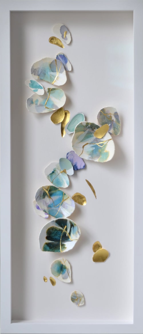 Kintsugi Eggshells Seeking 4 | Mixed Media by Elisa Sheehan