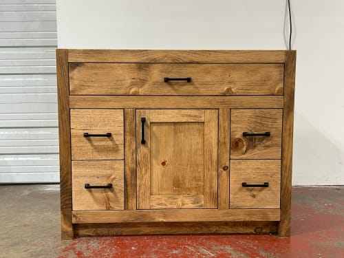 MODEL 1091 - Custom Single Sink Vanity | Countertop in Furniture by Limitless Woodworking