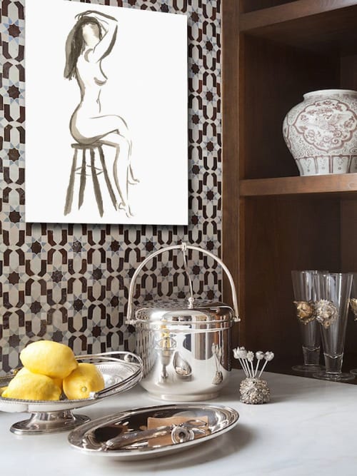 Sultry Female Figurative Sumi-e | Prints by Brazen Edwards Artist