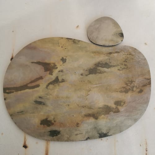 Set of table placemat and coaster from slate rock. 1 pc. | Tableware by DecoMundo Home