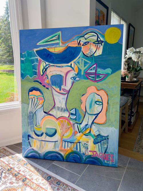 I Left My Belly on the Shore | Original Acrylic Painting | Oil And Acrylic Painting in Paintings by Aleea Jaques