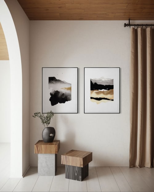 "The Mountains Are Calling" & "Mountains & Valleys" Print Set | Prints in Paintings by Kim Knoll Art