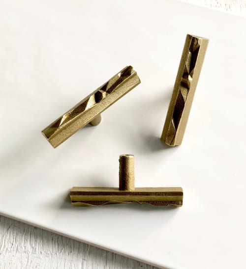 NIKA series cast bronze 3" handle, various finishes. | Pull in Hardware by Shayne Fox Hardware