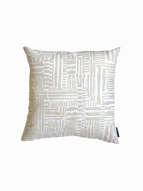 Dash Pillow Cover - Almond/White | Pillows by Cait Courneya