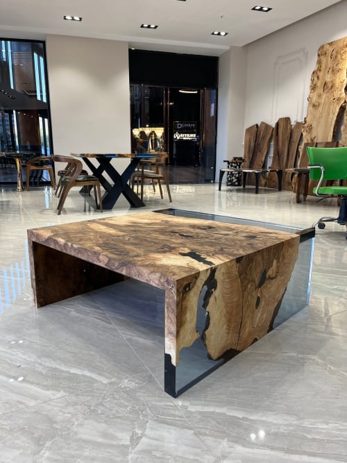 Waterfall Resin Table, Waterfall Coffee Table, Coffee Table | Tables by Tinella Wood