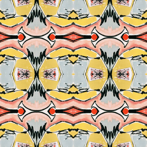 Cobra, Multi | Fabric in Linens & Bedding by Philomela Textiles & Wallpaper