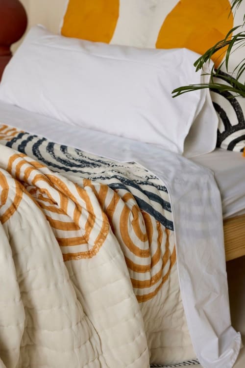 Making Waves Quilt (Reverse) | Linens & Bedding by CQC LA