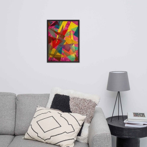 Framed Print - In The Wine Glass - Geometric Abstract | Work by Eman's Gallery