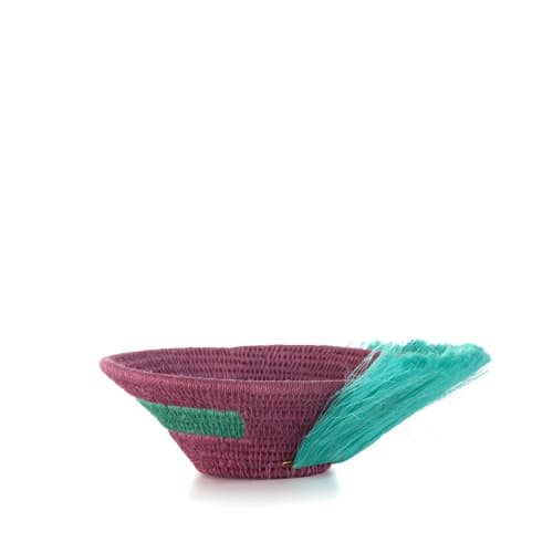 plume mini basket magenta | Tableware by Charlie Sprout