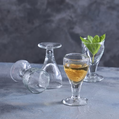 Pebbled Footed Shot Glasses - Set of 4 | Drinkware by The Collective