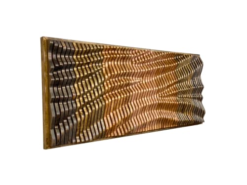 "TWISTER" Parametric Wood Wall Art Decor / 100% Solid Wood | Wall Hangings by ArtMillWork Design