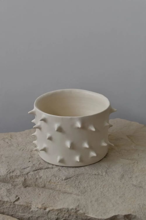 Spikes Handmade Plant Pot | Planter in Vases & Vessels by OWO Ceramics