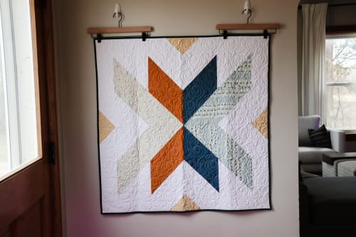 Modern Handmade Baby Quilt - Floral X Pattern #2 | Linens & Bedding by Hazel Oak Farms