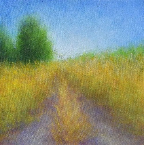 A Path On Chalk Hill | Oil And Acrylic Painting in Paintings by Victoria Veedell