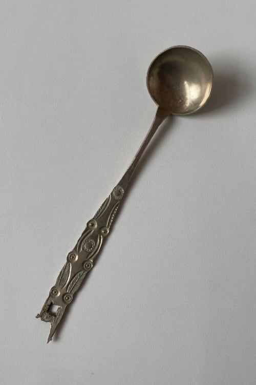 Latin American Antique Folk Art Engraved Spoon | Utensils by OWO Ceramics