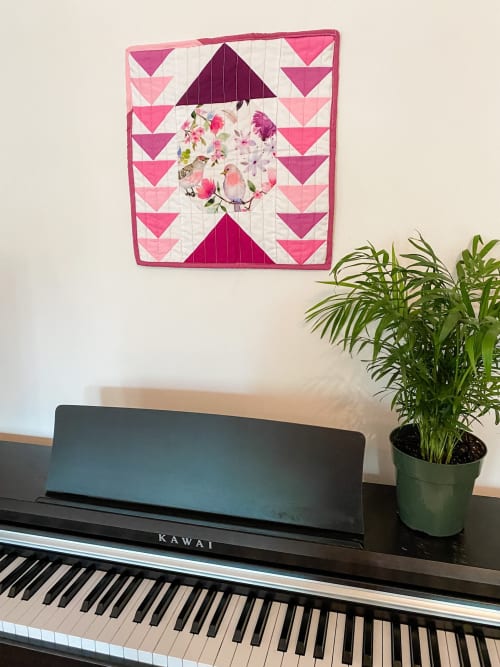 Love Birds Wall Hanging #1 | Tapestry in Wall Hangings by Delightfully Quilted by Maria