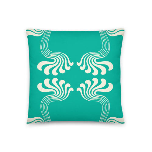 Art Nouveau Paisley No.4 Throw Pillow | Pillows by Odd Duck Press