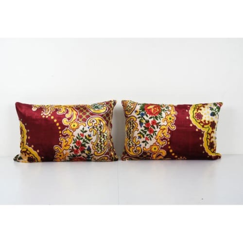 Turkish Velvet Pillow - Set of Two | Pillows by Vintage Pillows Store