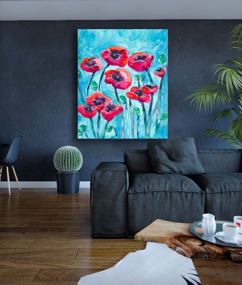 Poppy Sky | Prints by Brazen Edwards Artist