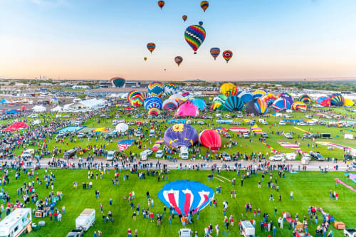 Albuquerque Balloon Fiesta Sunrise Take Off | Photography by Richard Silver Photo