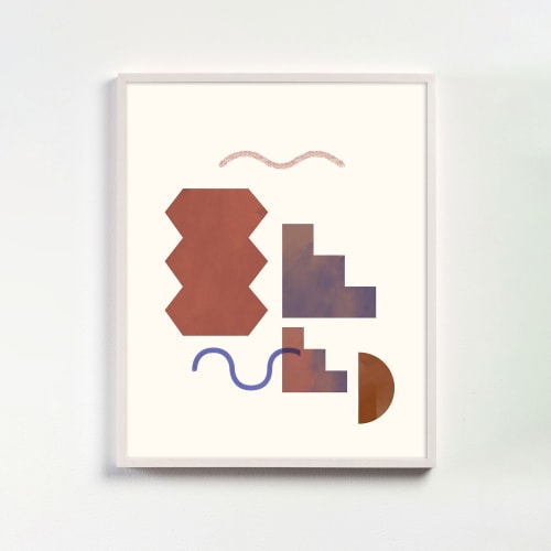 Abstract Modern art with Geometric Shapes, Geometric Poster | Paintings by Capricorn Press