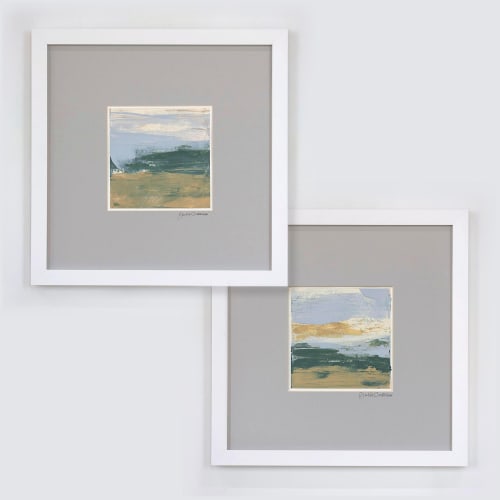 Open Field No. 7 and No. 8 - Original Set | Paintings by Julia Contacessi Fine Art