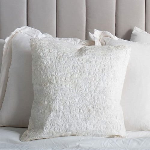 Natural Mulberry Silk Throw Pillow - 18"x18" | Pillows by Tanana Madagascar