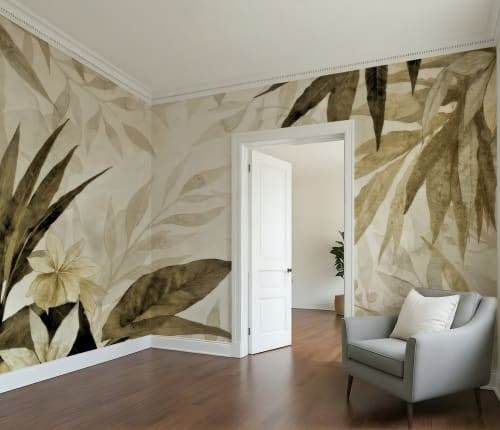 Tropical  Reverie — Bold Florals Luxury Wallpaper Mural | Wall Treatments by ELLE WALLS