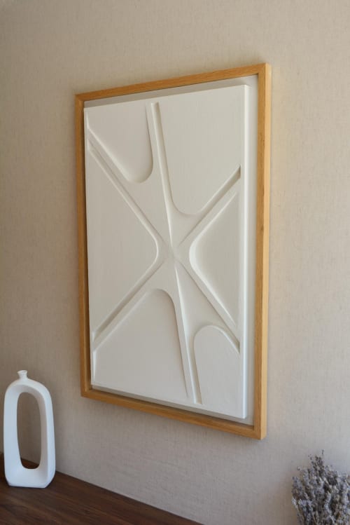 No. 11 Japandi Plaster Wall Relief - Scandinavian Neutral Decor | Wall Hangings by Joseph Aurelius