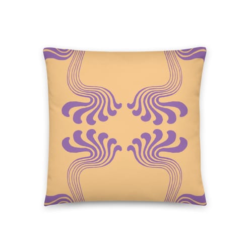 Art Nouveau Paisley No.5 Throw Pillow | Pillows by Odd Duck Press